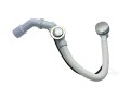ABLAUFGARNITUR FÜR BADEWANNE SIPHON Ø 52 MM chrom silbern Länge 57 cm