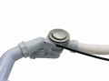 ABLAUFGARNITUR FÜR BADEWANNE SIPHON Ø 52 MM chrom silbern Länge 57 cm