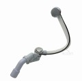 ABLAUFGARNITUR FÜR BADEWANNE SIPHON Ø 52 MM chrom silbern Länge 57 cm