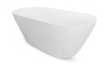freistehende Badewanne 170x70 cm Moya Standbadewanne Mineralguss Ablaufgarnitur Click-Clack