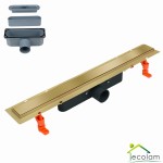 Linearer Duschablauf Aus Edelstahl 304 – Gebürstetes Gold, 71,1 Cm, Mit Verstellbaren Füßen
