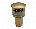 Click Clack Ablaufventil Waschtisch Waschbecken Druckfunktion Push Up Gold Keramik 1¼"