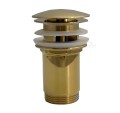 Click Clack Ablaufventil Waschtisch Waschbecken Druckfunktion Push Up Gold Keramik 1¼"