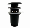 Click Clack Ablaufventil Waschtisch Waschbecken Druckfunktion Push Up SCHWARZ Keramik 1¼"