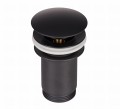 Click Clack Ablaufventil Waschtisch Waschbecken Druckfunktion Push Up SCHWARZ Keramik 1¼"