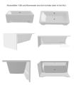 Badewanne Rechteck Ines 160x75 cm