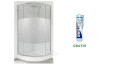 Duschkabine Viertelkreis Duso 80x80x184 cm Milchglas (id: 1563)