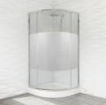 Duschkabine Viertelkreis Duso 80 x 80 Höhe 184 cm Milchglas Echtglas (id: 1563)