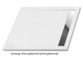 Duschwanne flach West New weiß mit Rinne 110x90 cm Stein Effekt matt (id: 1420)
