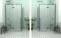 Duschkabine Rechteck Dusche Carla 100 x 80 x 195 cm schwarz black Klarglas Easy Clean Schwingtür 
Variante: RECHTS