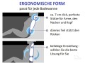 Badewannenkissen Nackenstütze für Badewanne Kissen Kopfstütze weiß Mare