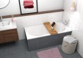 Badewanne Rechteck 170x70 cm Gracja Ablage Badewannenbrett Bambus