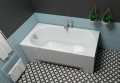 Badewanne Rechteck 170x70 cm Gracja Ablage Badewannenbrett Bambus
