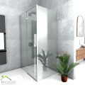 Duschkabine Rechteck Carla 120 x 80 x 195 cm chrom Klarglas Easy Clean Schwingtür LINKS (id: 1604)