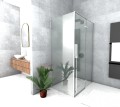 Duschkabine Rechteck Carla 120 x 80 x 195 cm chrom Klarglas Easy Clean Schwingtür LINKS (id: 1604)