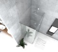 Duschkabine Rechteck Carla 120 x 80 x 195 cm chrom Klarglas Easy Clean Schwingtür LINKS (id: 1604)