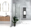 Duschkabine Rechteck Carla 120 x 80 x 195 cm chrom Klarglas Easy Clean Schwingtür LINKS (id: 1604)