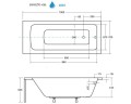 Badewanne Rechteck Talia 100x70 cm