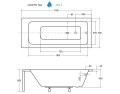 Badewanne Rechteck Talia 110x70 cm