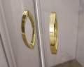 Duschkabine Fünfeck Stylio 80 x 80 x 190 cm gold Klarglas golden (id: 1606)