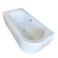 Badewanne Eckbadewanne Avita 150x75 cm links + Kopfkissen Mare (id: 1611)