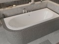 Badewanne Eckbadewanne Avita 180x80 cm rechts + Kopfkissen Mare (id: 1619)