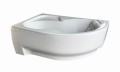 Badewanne Eckbadewanne Wela 150x100 cm links + Kopfkissen Mare + Ablaufgarnitur Viega