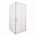 Duschkabine Viereck Stylio 80 x 80 x 170 cm Strukturglas matt (id: 1628)