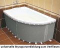 Badewanne Eckbadewanne Selma 140x140 cm + Kopfkissen Sole + Siphon Viega