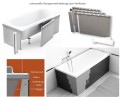 Badewanne Acrylwanne Rechteck Tami 200 x 90 cm + ABLAGE BADEWANNENBRETT BAMBUS