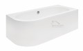 Badewanne Eckbadewanne Avita 170x75 cm rechts + Bambusablage schwarze Kopfstütze (id: 1641)