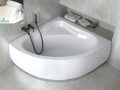 Badewanne Eckwanne Mia 120x120 cm + Kopfkissen Sole (id: 1657)