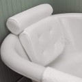 Freistehende Badewanne 160 x 70 cm Ablauf Click Clack Mineralguss Goya + Kopfkissen Sole (id: 1661)