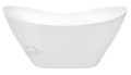 Freistehende Badewanne 160 x 70 cm Ablauf Click Clack Mineralguss Viya + Kopfkissen Sole (id: 1663)