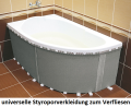 Badewanne Acrylwanne Eckwanne Hela 150x90 cm links + Siphon Viega