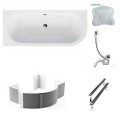 Badewanne Eckbadewanne Avita 150x75 cm links + Kopfkissen Mare (id: 1611)