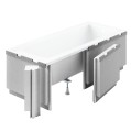 Badewanne Acrylwanne Rechteck Tami 190x90 cm LED-Styroporverkleidung