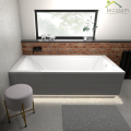Badewanne Acrylwanne Rechteck Tami 190x90 cm LED-Styroporverkleidung