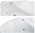 Badewanne Eckwanne Carmen 170x100 cm rechts + Siphon Viega