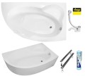 Badewanne Eckwanne Carmen 170x100 cm rechts + Siphon Viega