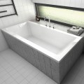 Badewanne Rechteck Modern Acryl 120x70 cm Acrylwanne