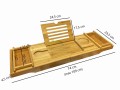 freistehende Badewanne 170x70 cm Moya Standbadewanne Mineralguss + Ablage Bambus (id: 1690)