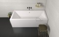 Badewanne Rechteck Quadro 175 x 80 cm optional: Kopfstützen (id: 1695)
