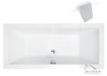 Badewanne Rechteck Quadro 175 x 80 cm optional: Kopfstützen (id: 1695)