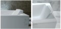 Badewanne Rechteck Quadro 175 x 80 cm optional: Kopfstützen (id: 1695)