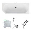 Badewanne Eckbadewanne Avita 160x75 cm rechts + Kopfkissen Mare (id: 1617)