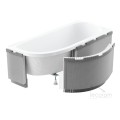 Badewanne Eckbadewanne Avita 160x75 cm rechts optional: Led-Verkleidung (id: 919)