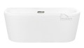 Vorwand-Badewanne freistehende Badewanne 150 x 75 cm Ablauf Click Clack Vista