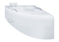 Eckbadewanne Natalia 150x100 cm links optional: Kopfstütze + Handgriffe