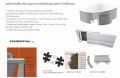 Badewanne Eckbadewanne Ada 160x100 cm links + Handgriffe